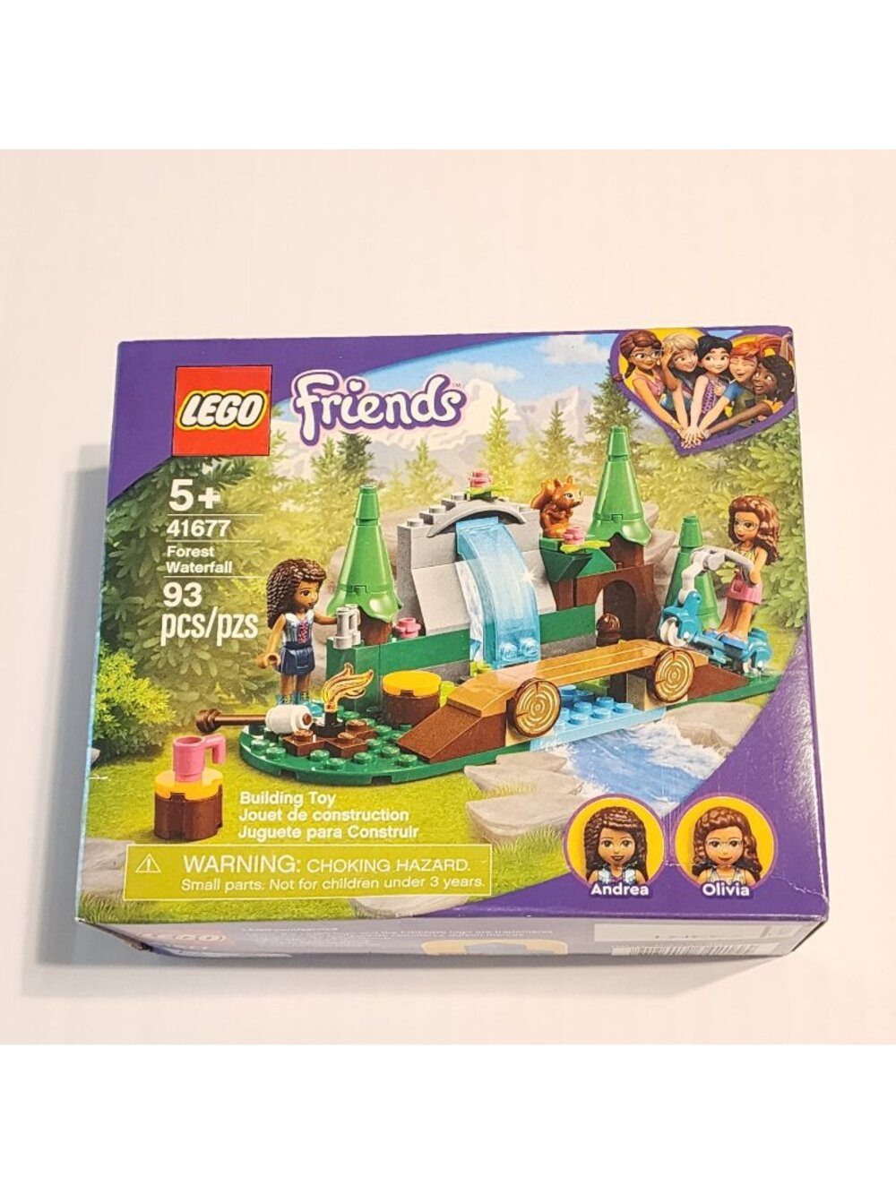 Lego Friends Forest Waterfal Age 5+ 93 pc Andrea Olivia